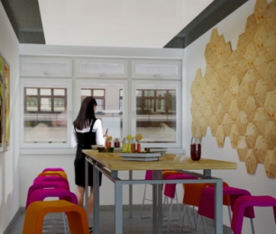 KONCEPCJA – PROJEKT WNĘTRZ POMIESZCZEŃ SOCJALNYCH DLA HP