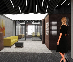 KONCEPCJA-ARANŻACJA POWIERZCHNI BIUROWEJ W GALERII HANDLOWEJ W WARSZAWIE