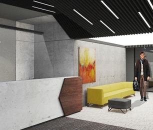 KONCEPCJA-ARANŻACJA POWIERZCHNI BIUROWEJ W GALERII HANDLOWEJ W WARSZAWIE