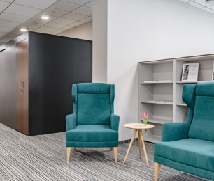 PROJEKT WNĘTRZ POWIERZCHNI BIUROWYCH DLA FIRMY ROEDL&PARTNER W BUDYNKU NICOLAS BUSINESS CENTER